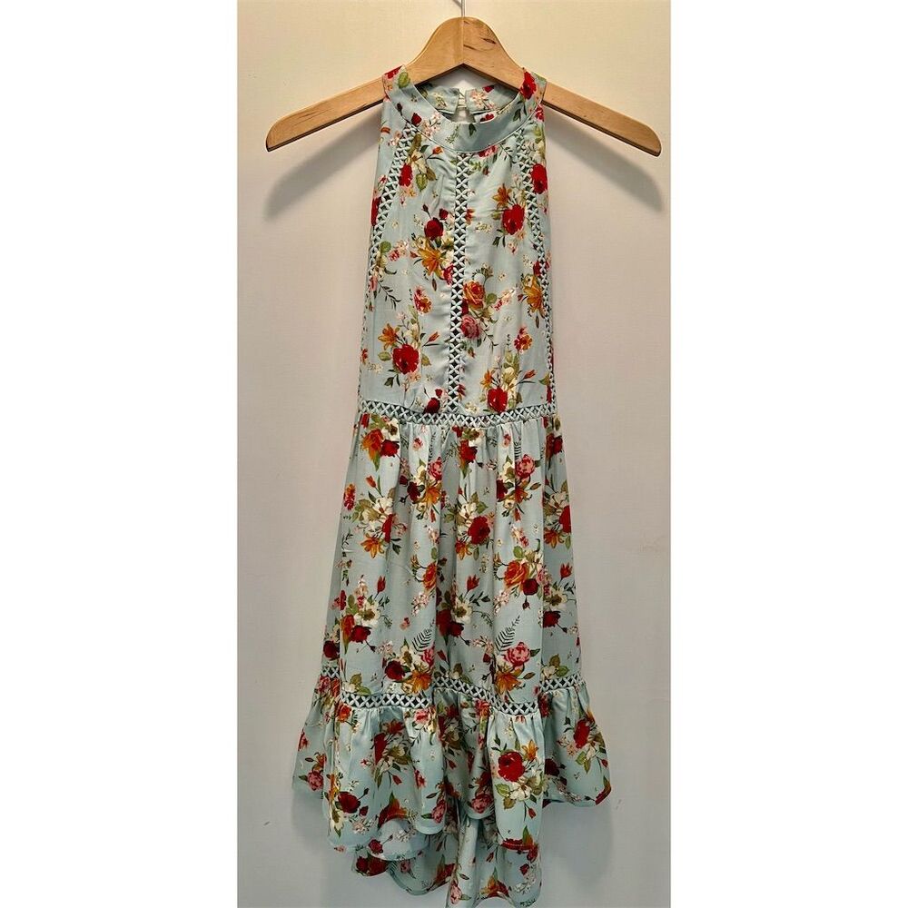 Sunday Mi Amor Women's S Backless Floral Midi Dress Party Cocktail